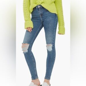 Topshop Jamie Rip High Waist Skinny Jeans